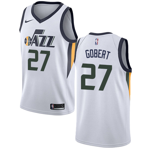 Men's Adidas Utah Jazz #27 Rudy Gobert Swingman White Home NBA Jersey