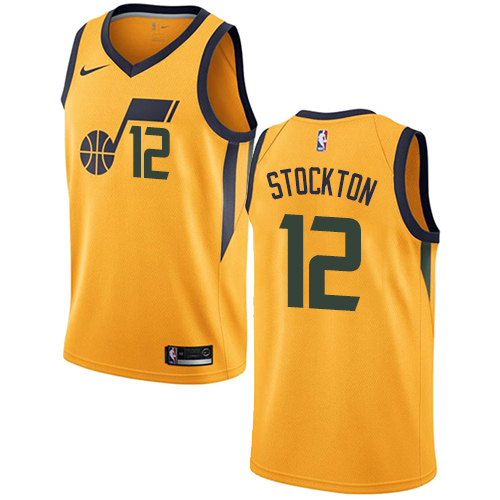 Men's Adidas Utah Jazz #12 John Stockton Authentic Green Alternate NBA Jersey