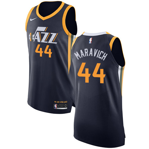 Youth Nike Utah Jazz #44 Pete Maravich Authentic Navy Blue Road NBA Jersey - Icon Edition