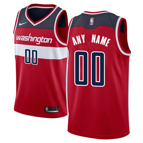 Men's Nike Washington Wizards Customized Swingman Red Road NBA Jersey - Icon Edition