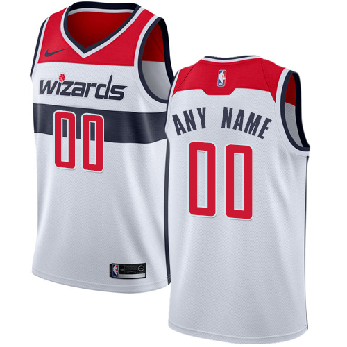 Youth Nike Washington Wizards Customized Swingman White Home NBA Jersey - Association Edition