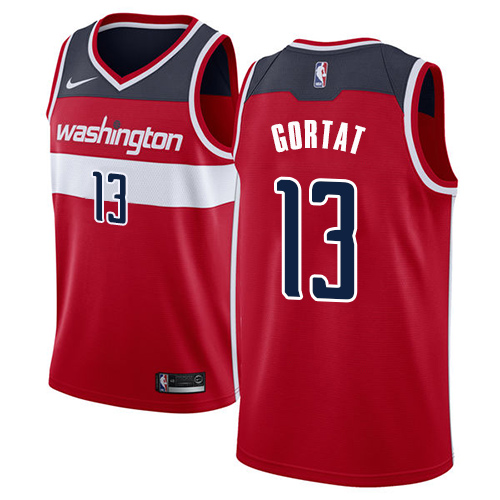 Men's Nike Washington Wizards #13 Marcin Gortat Swingman Red Road NBA Jersey - Icon Edition