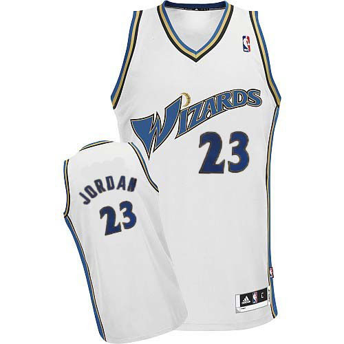 Men's Adidas Washington Wizards #23 Michael Jordan Authentic White NBA Jersey