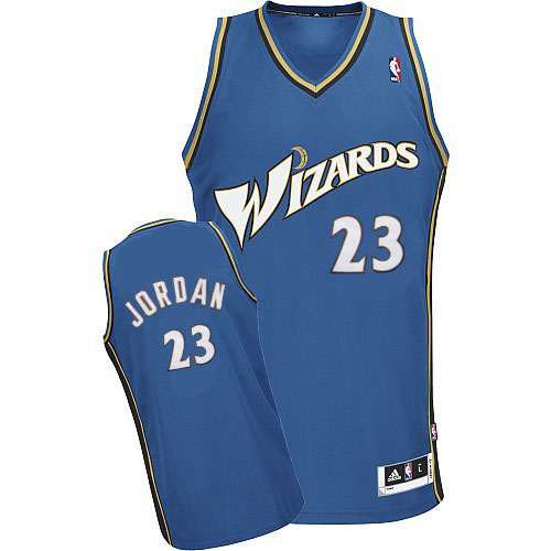 Men's Adidas Washington Wizards #23 Michael Jordan Authentic Blue NBA Jersey
