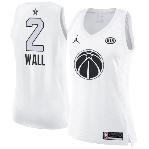 Men's Adidas Washington Wizards #2 John Wall Swingman White 2015 All Star NBA Jersey