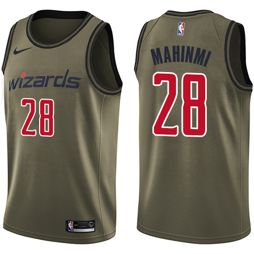 Men's Nike Washington Wizards #28 Ian Mahinmi Swingman Green Salute to Service NBA Jersey