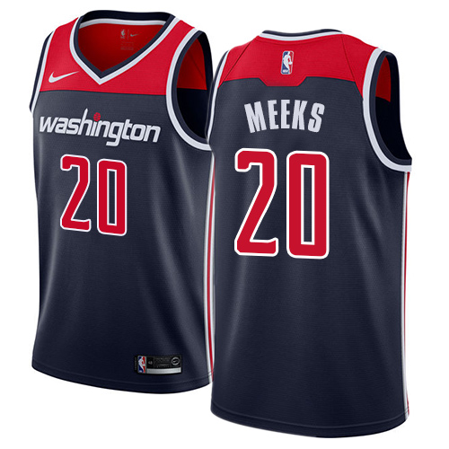 Men's Adidas Washington Wizards #20 Jodie Meeks Authentic Navy Blue NBA Jersey Statement Edition