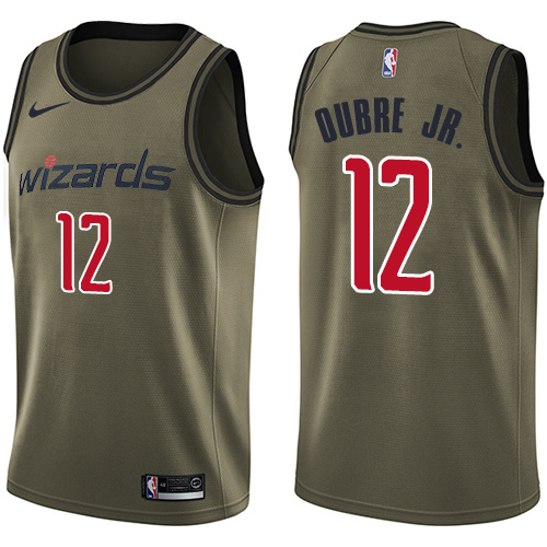Men's Nike Washington Wizards #12 Kelly Oubre Jr. Swingman Green Salute to Service NBA Jersey