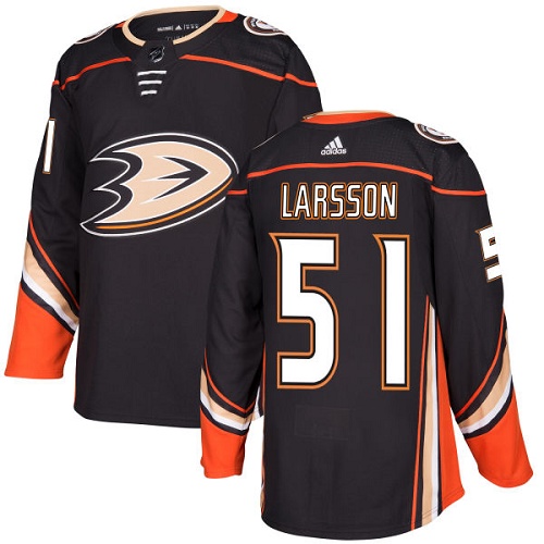 Men's Adidas Anaheim Ducks #14 Jacob Larsson Authentic Black Home NHL Jersey
