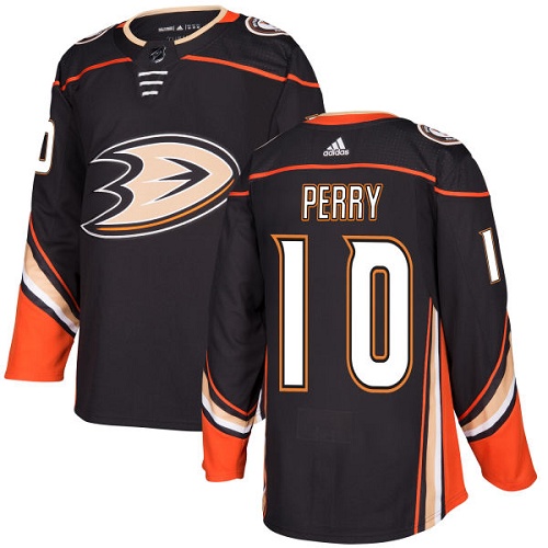 Men's Adidas Anaheim Ducks #10 Corey Perry Authentic Black Home NHL Jersey