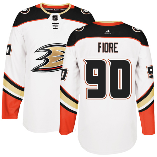 Youth Reebok Anaheim Ducks #90 Giovanni Fiore Authentic White Away NHL Jersey