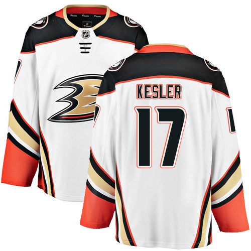 Men's Anaheim Ducks #17 Ryan Kesler Authentic White Away Fanatics Branded Breakaway NHL Jersey