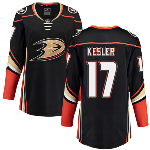 Women's Anaheim Ducks #17 Ryan Kesler Authentic Black Home Fanatics Branded Breakaway NHL Jersey