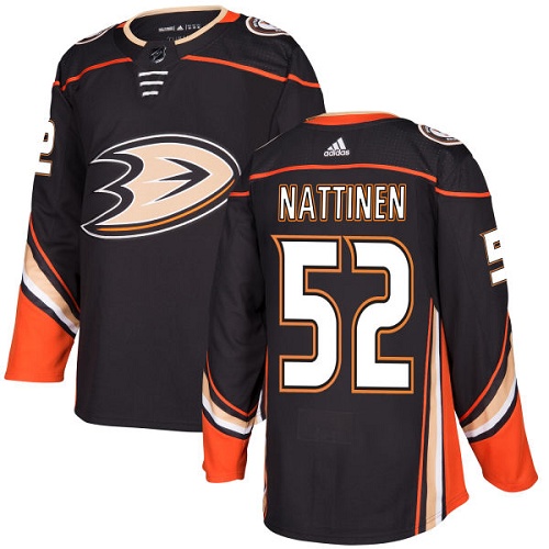 Men's Adidas Anaheim Ducks #52 Julius Nattinen Authentic Black Home NHL Jersey
