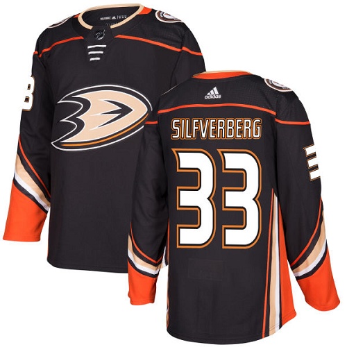 Men's Adidas Anaheim Ducks #33 Jakob Silfverberg Premier Black Home NHL Jersey