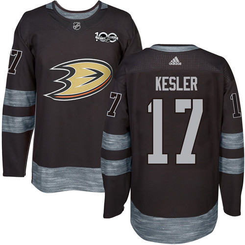 Men's Adidas Anaheim Ducks #17 Ryan Kesler Premier Black 1917-2017 100th Anniversary NHL Jersey