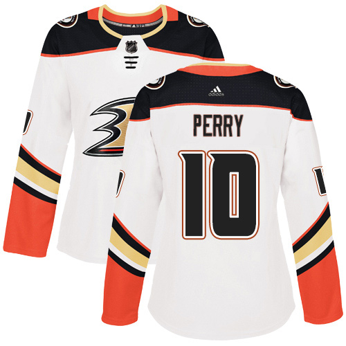 Women's Reebok Anaheim Ducks #10 Corey Perry Authentic White Away NHL Jersey