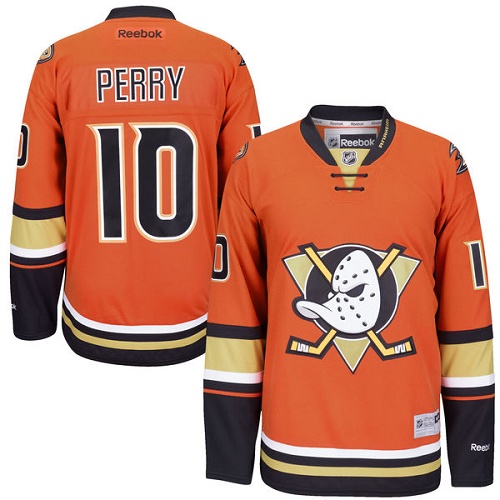 Women's Reebok Anaheim Ducks #10 Corey Perry Premier Orange Third NHL Jersey