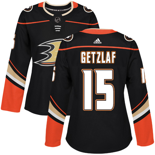 Women's Adidas Anaheim Ducks #15 Ryan Getzlaf Premier Black Home NHL Jersey