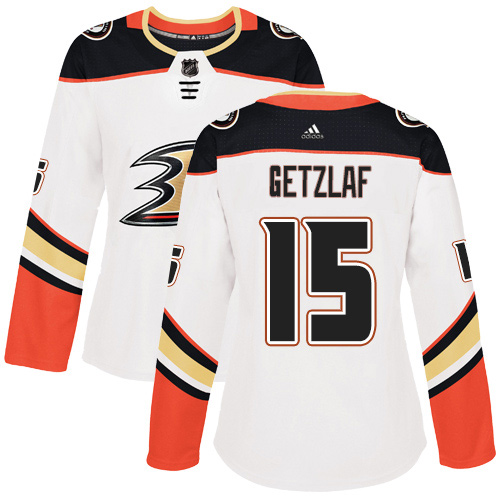 Women's Reebok Anaheim Ducks #15 Ryan Getzlaf Authentic White Away NHL Jersey