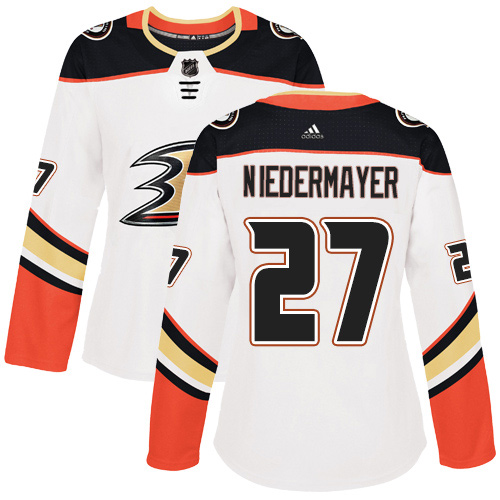 Women's Reebok Anaheim Ducks #27 Scott Niedermayer Authentic White Away NHL Jersey