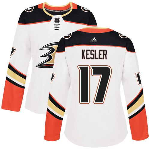 Women's Reebok Anaheim Ducks #17 Ryan Kesler Authentic White Away NHL Jersey