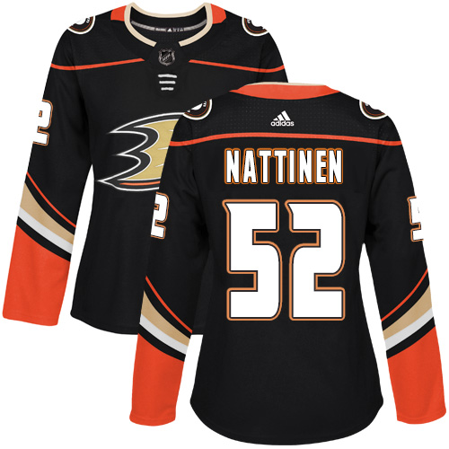 Women's Adidas Anaheim Ducks #52 Julius Nattinen Authentic Black Home NHL Jersey