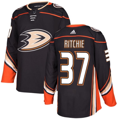 Men's Adidas Anaheim Ducks #37 Nick Ritchie Authentic Black Home NHL Jersey