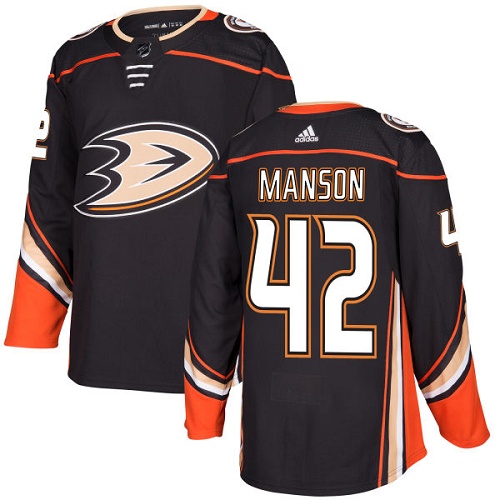 Men's Adidas Anaheim Ducks #42 Josh Manson Premier Black Home NHL Jersey