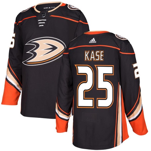 Men's Adidas Anaheim Ducks #25 Ondrej Kase Authentic Black Home NHL Jersey