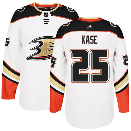 Men's Reebok Anaheim Ducks #25 Ondrej Kase Authentic White Away NHL Jersey