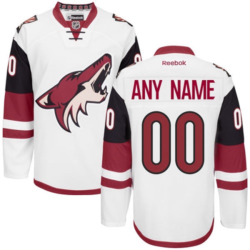Men's Reebok Arizona Coyotes Customized Authentic White Away NHL Jersey