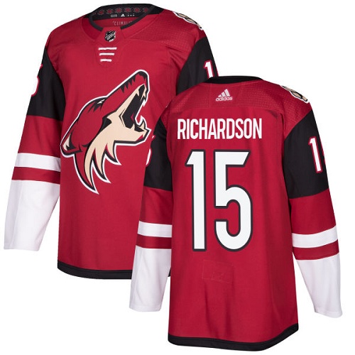 Men's Adidas Arizona Coyotes #15 Brad Richardson Authentic Burgundy Red Home NHL Jersey