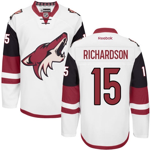 Youth Reebok Arizona Coyotes #15 Brad Richardson Authentic White Away NHL Jersey