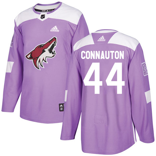 Men's Adidas Arizona Coyotes #44 Kevin Connauton Authentic Purple Fights Cancer Practice NHL Jersey