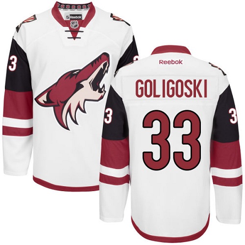 Men's Reebok Arizona Coyotes #33 Alex Goligoski Authentic White Away NHL Jersey