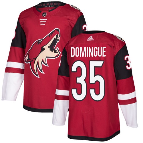Men's Adidas Arizona Coyotes #35 Louis Domingue Authentic Burgundy Red Home NHL Jersey