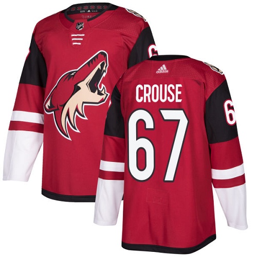 Men's Adidas Arizona Coyotes #67 Lawson Crouse Authentic Burgundy Red Home NHL Jersey