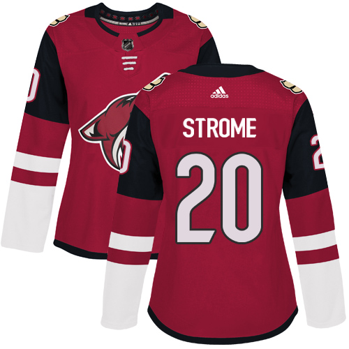 Women's Adidas Arizona Coyotes #20 Dylan Strome Premier Burgundy Red Home NHL Jersey