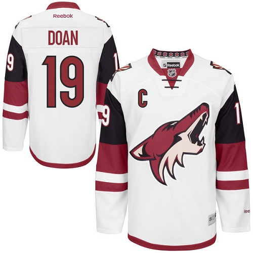 Youth Reebok Arizona Coyotes #19 Shane Doan Authentic White Away NHL Jersey