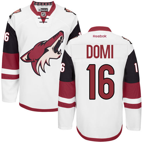 Women's Reebok Arizona Coyotes #16 Max Domi Authentic White Away NHL Jersey
