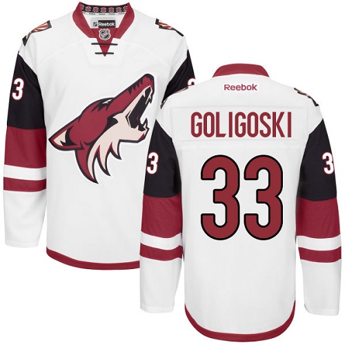 Youth Reebok Arizona Coyotes #33 Alex Goligoski Authentic White Away NHL Jersey