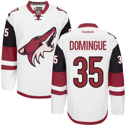 Women's Reebok Arizona Coyotes #35 Louis Domingue Authentic White Away NHL Jersey