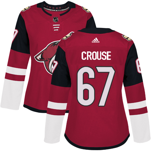 Women's Adidas Arizona Coyotes #67 Lawson Crouse Authentic Burgundy Red Home NHL Jersey
