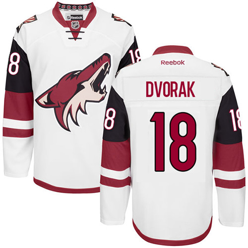 Men's Reebok Arizona Coyotes #18 Christian Dvorak Authentic White Away NHL Jersey