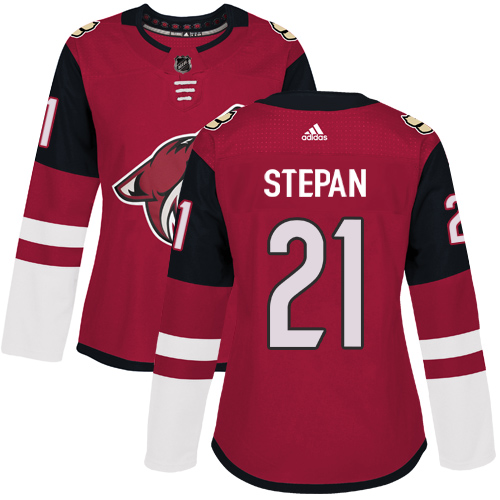 Women's Adidas Arizona Coyotes #21 Derek Stepan Authentic Burgundy Red Home NHL Jersey
