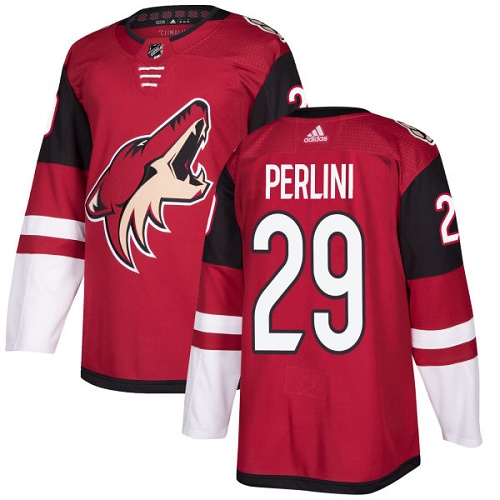 Men's Adidas Arizona Coyotes #11 Brendan Perlini Authentic Burgundy Red Home NHL Jersey