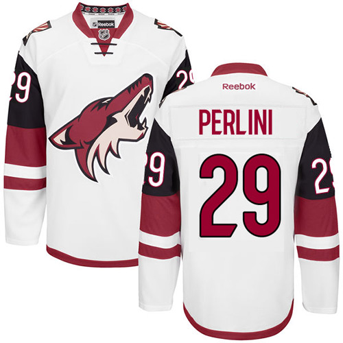 Youth Reebok Arizona Coyotes #11 Brendan Perlini Authentic White Away NHL Jersey