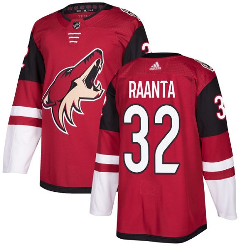 Men's Adidas Arizona Coyotes #32 Antti Raanta Premier Burgundy Red Home NHL Jersey