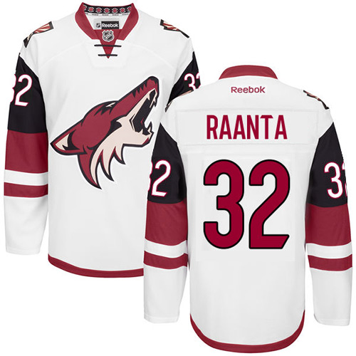 Men's Reebok Arizona Coyotes #32 Antti Raanta Authentic White Away NHL Jersey